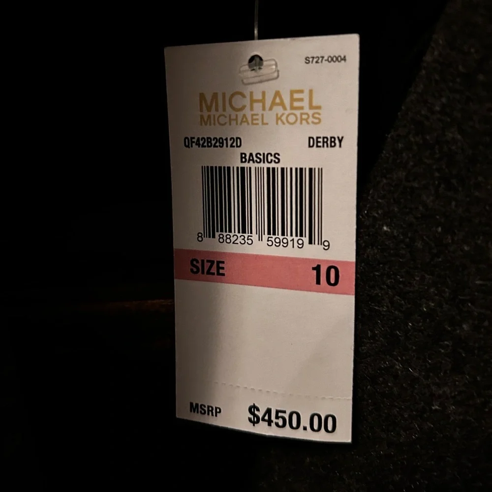 MICHAEL KORS. Grey Tan Wool Color Block Long Jacket Peacoat Coat NWT - Picture 4 of 14